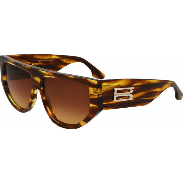 Victoria Beckham VB676S brown acetate sunglasses 55mm, imported from the UK