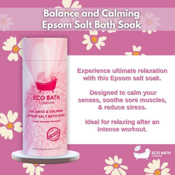 Eco Bath Balance & Calming bath soak 1kg, imported from the UK