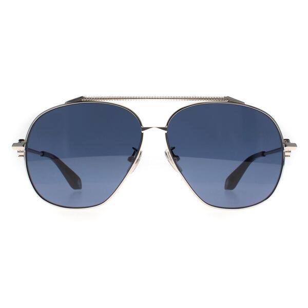 Roberto Cavalli SRC008V silver aviator sunglasses, imported from the UK