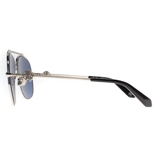 Roberto Cavalli SRC008V silver aviator sunglasses, imported from the UK