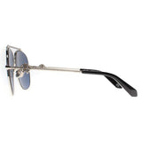 Roberto Cavalli SRC008V silver aviator sunglasses, imported from the UK