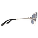 Roberto Cavalli SRC008V silver aviator sunglasses, imported from the UK