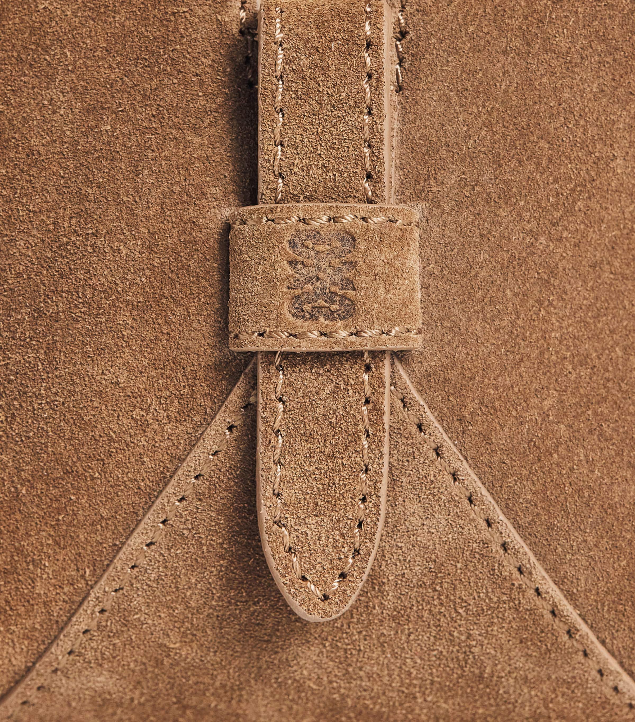 Sandro Paris suede Ezmeh shoulder bag, imported from the UK