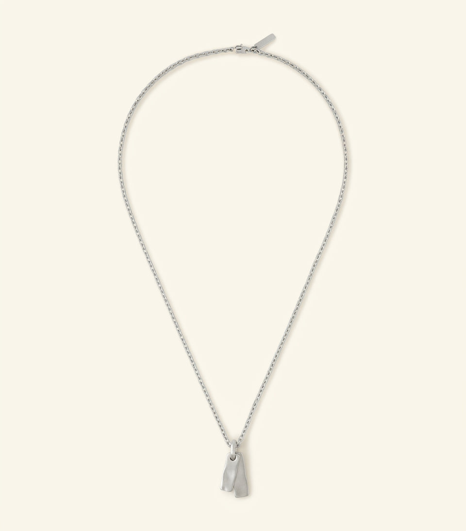 Givenchy Signature Tape Necklace silver-tone tags - British product