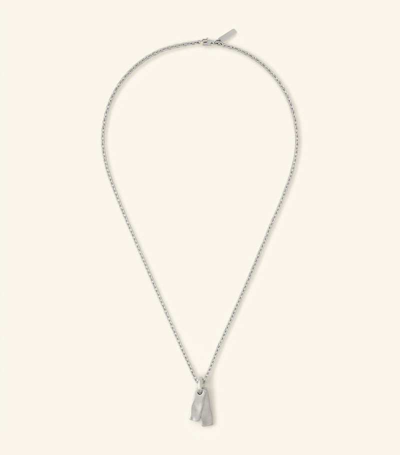 Givenchy Signature Tape Necklace silver-tone tags - British product