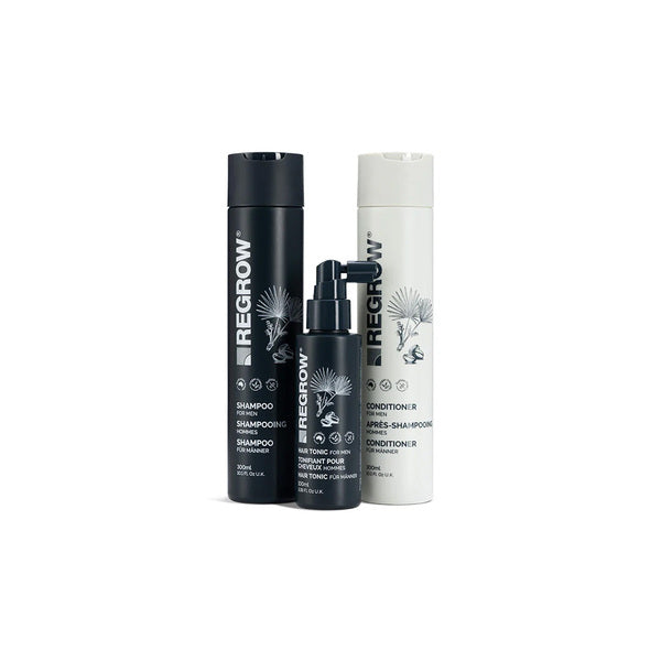 Regrow men's hair regrowth set shampoo conditioner tonic - British product