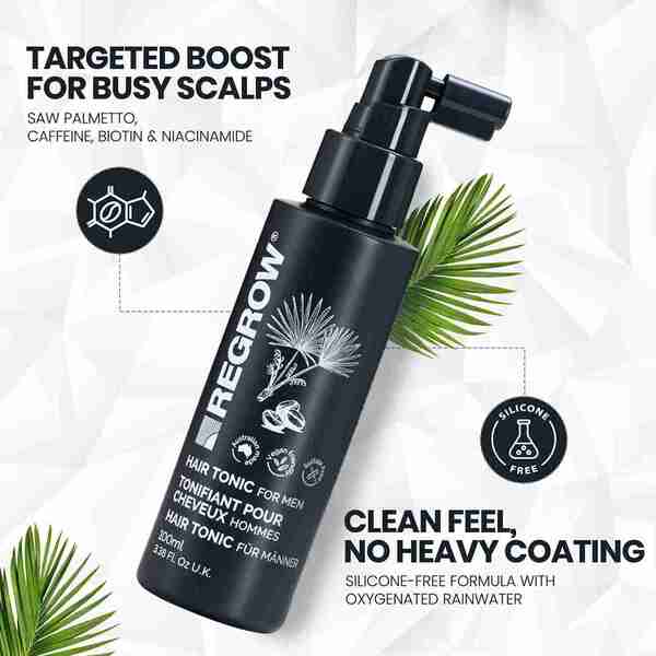 Regrow men's hair regrowth set shampoo conditioner tonic - British product