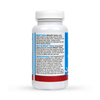 Holland & Barrett Milkaid Lactase Enzyme Tablets Raspberry Flavour 120 Tablets - اشترِ عبر الإنترنت من McGrocer