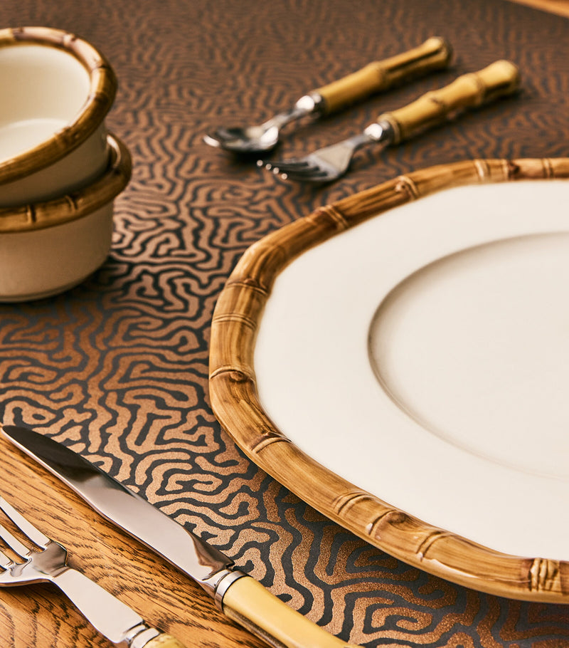 Les Ottomans ceramic bamboo plate 32cm, UK version
