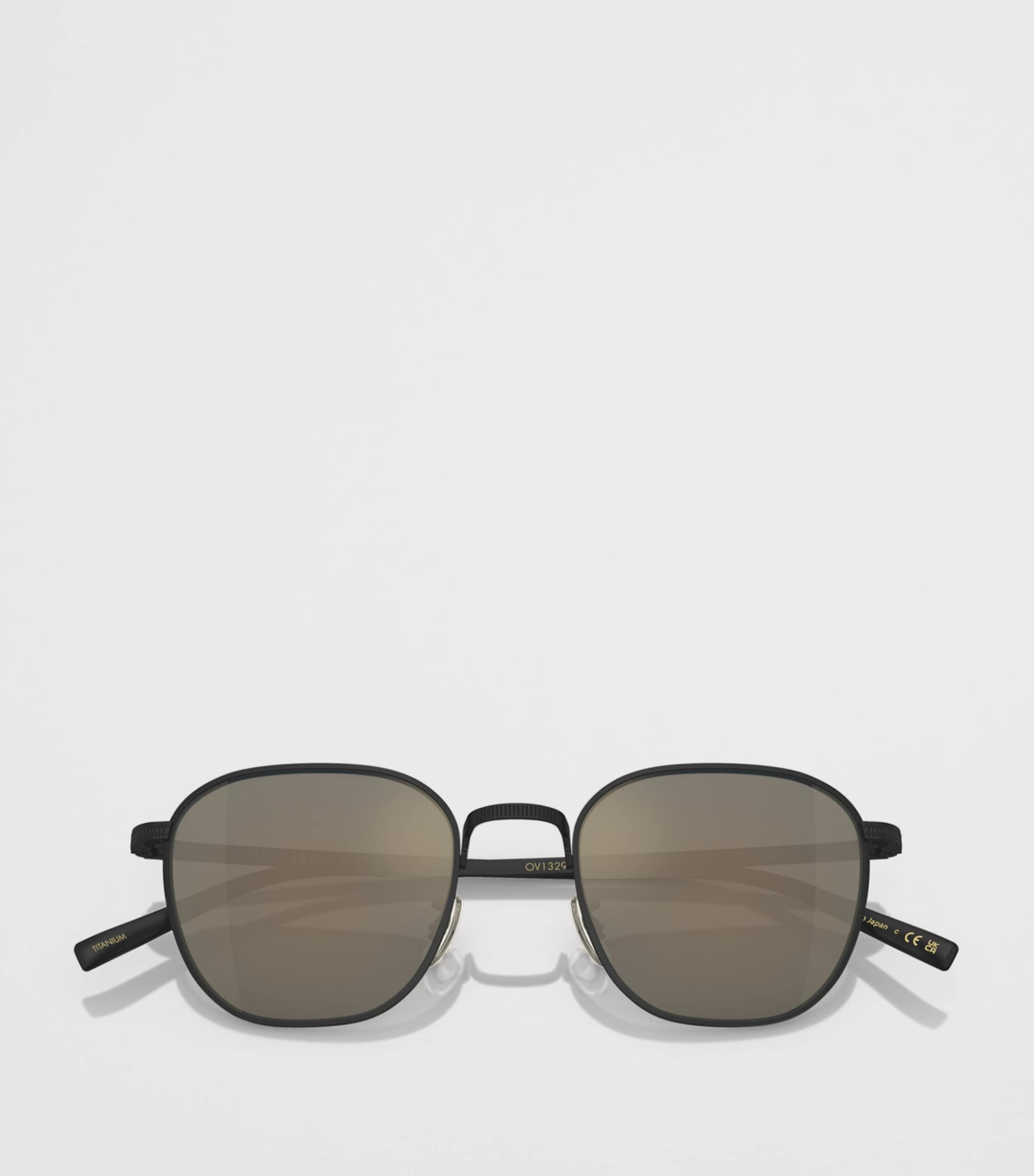 Oliver Peoples Rynn Square Sonnenbrille aus Titan, importiert aus Großbritannien