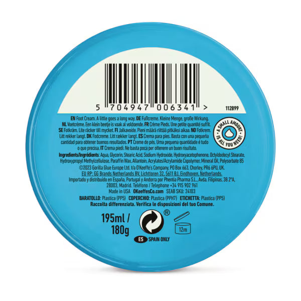 O'Keeffe's Healthy Feet Foot Cream 180g, imported from the UK