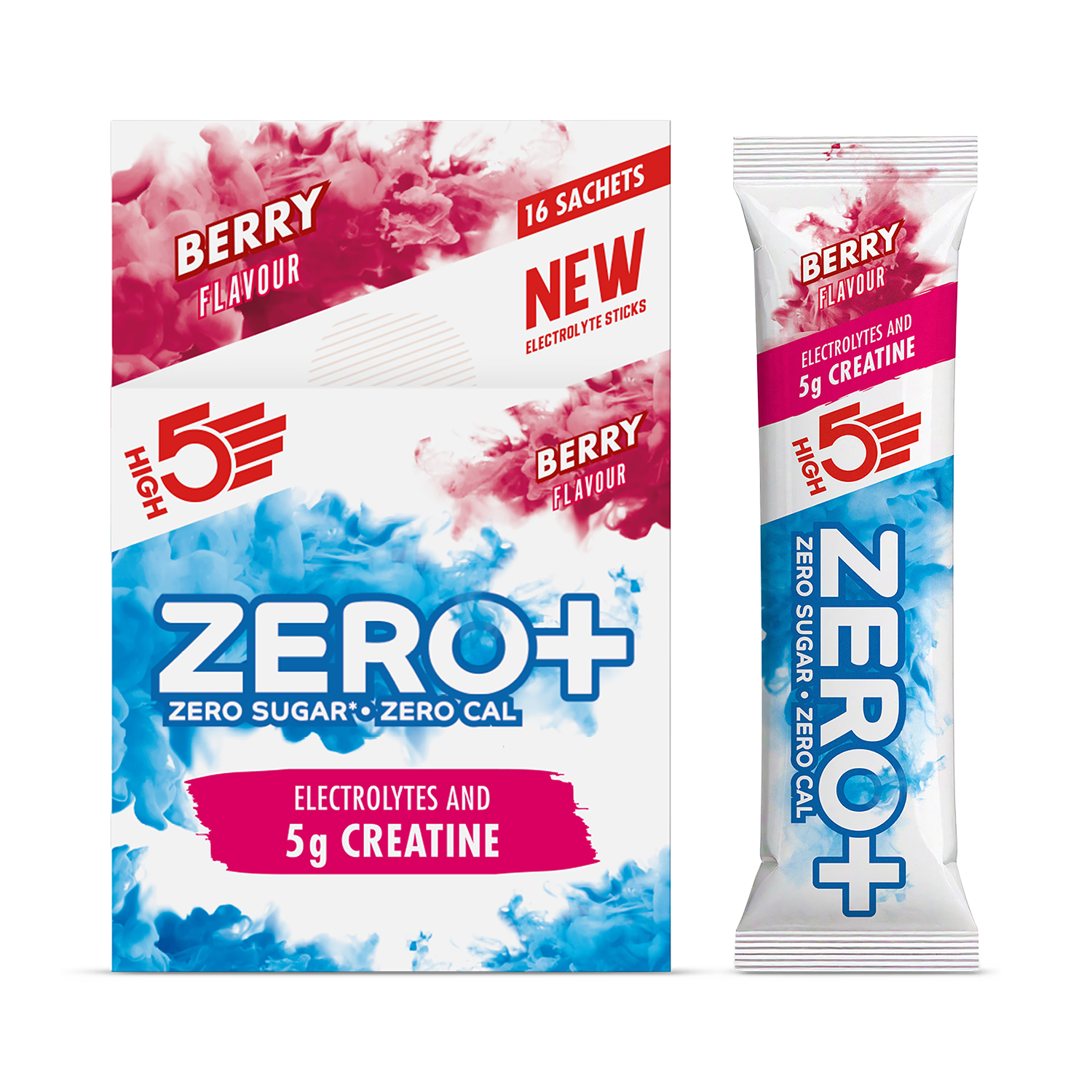 High5 Zero+ Creatine Berry sachets 16 pack, UK version