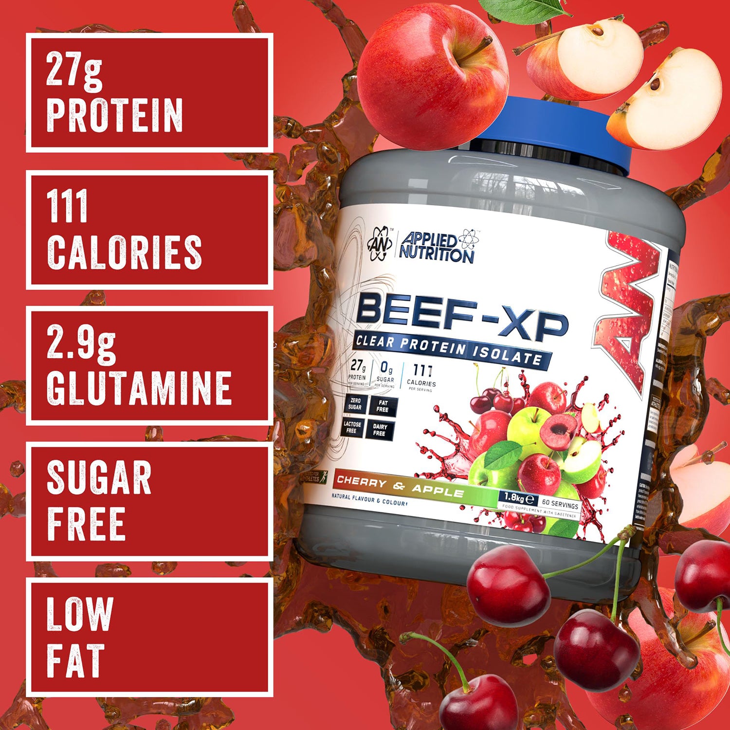 Beef XP Clear Protein Isolate Cherry Apple 18KG