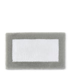 Shiny Bath Mat with Egyptian Cotton and Silver Lurex Border, 70cm x 120cm