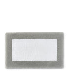 Shiny Bath Mat with Egyptian Cotton and Silver Lurex Border, 70cm x 120cm