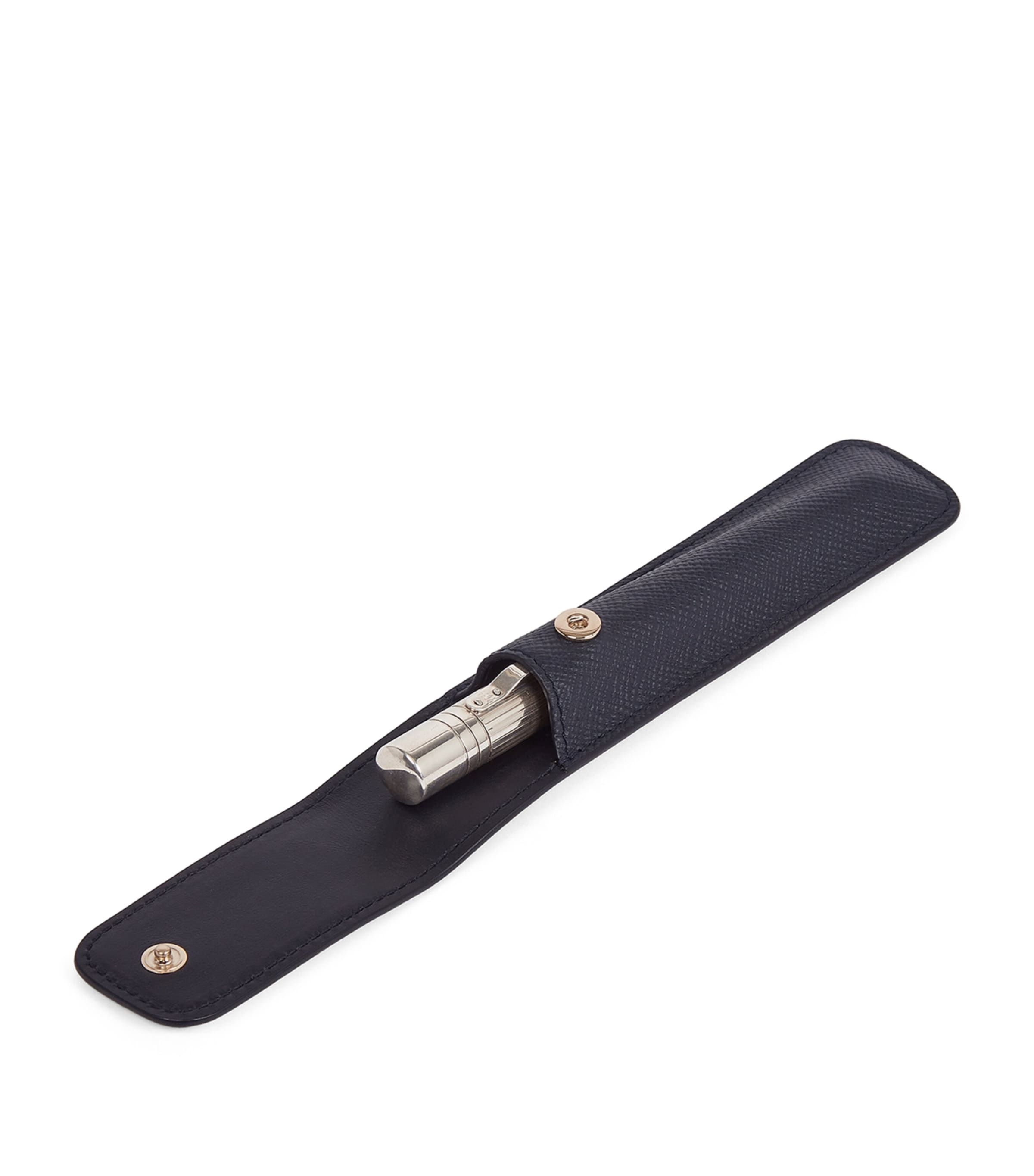 Smythson Panama leather pen sleeve (British brand)