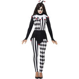 Smiffys female jester costume black, imported from the UK