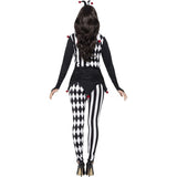 Smiffys female jester costume black, imported from the UK