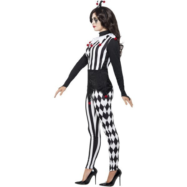 Smiffys female jester costume black, imported from the UK
