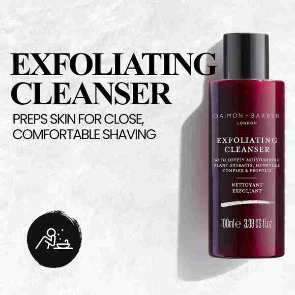 Daimon Barber Exfoliating Cleanser 100ml, imported from the UK