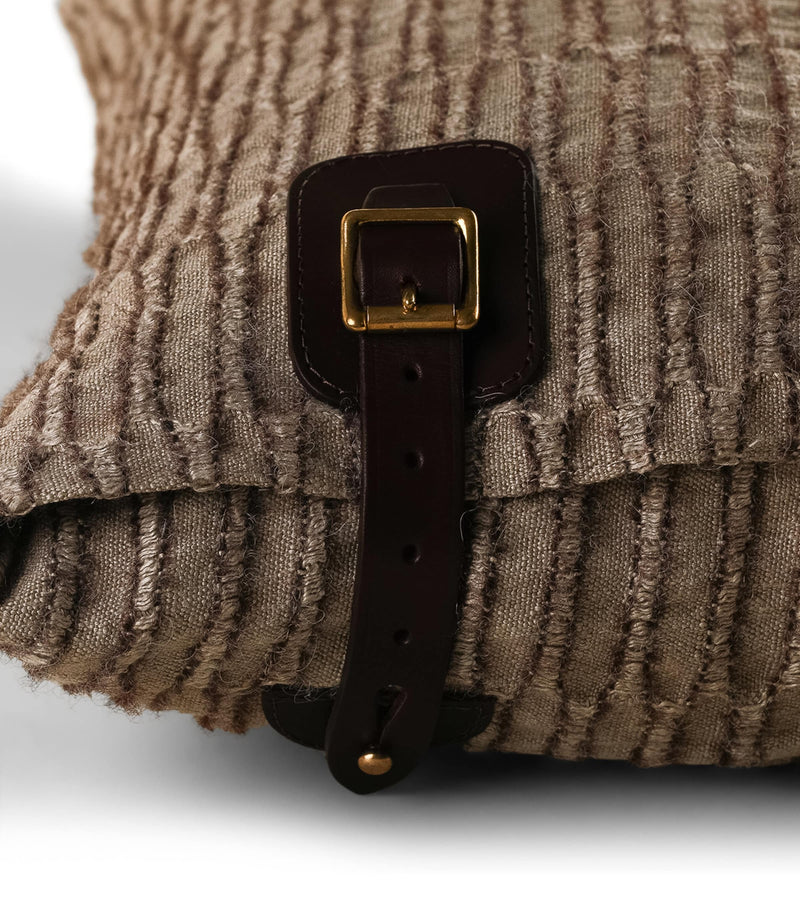 De Le Cuona Linen-Blend Nara Buckle Cushion 35cm x 60cm - British product
