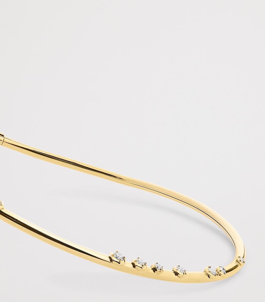 Jade Trau yellow gold diamond Constellation Plié choker (British brand)