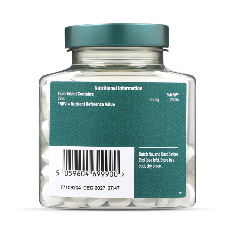 Holland & Barrett Zinc Tablets 25mg 240 Count, UK version