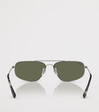 نظارات شمسية مستطيلة Ray-Ban بإطار معدني - منتج بريطاني