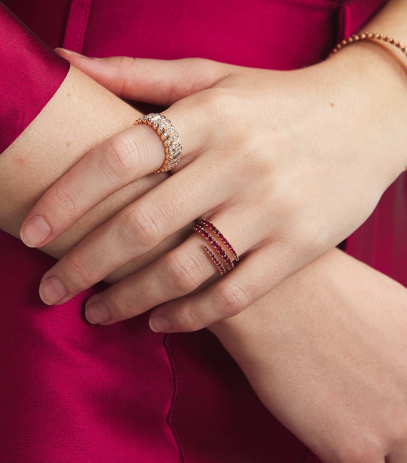 Anita Ko Zoe ring in rose gold with diamonds (British brand)