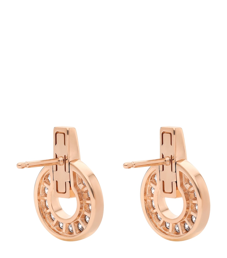 Bvlgari rose gold diamond earrings, UK version