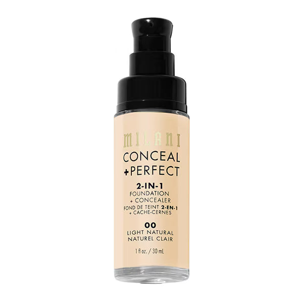 Milani 2 in 1 Foundation Light Natural 30ml, imported from the UK