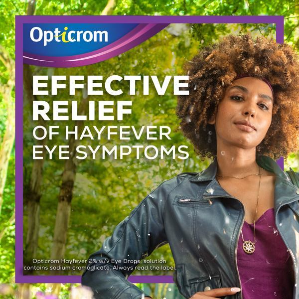 Opticrom Hayfever Eye Drops 10ml GOODS Superdrug   