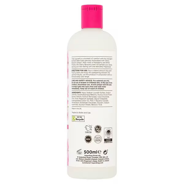 Superdrug Cherry Blossom Bath Soak 500ml (British brand)