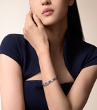Cartier white gold LOVE bracelet with diamonds and sapphires, UK version