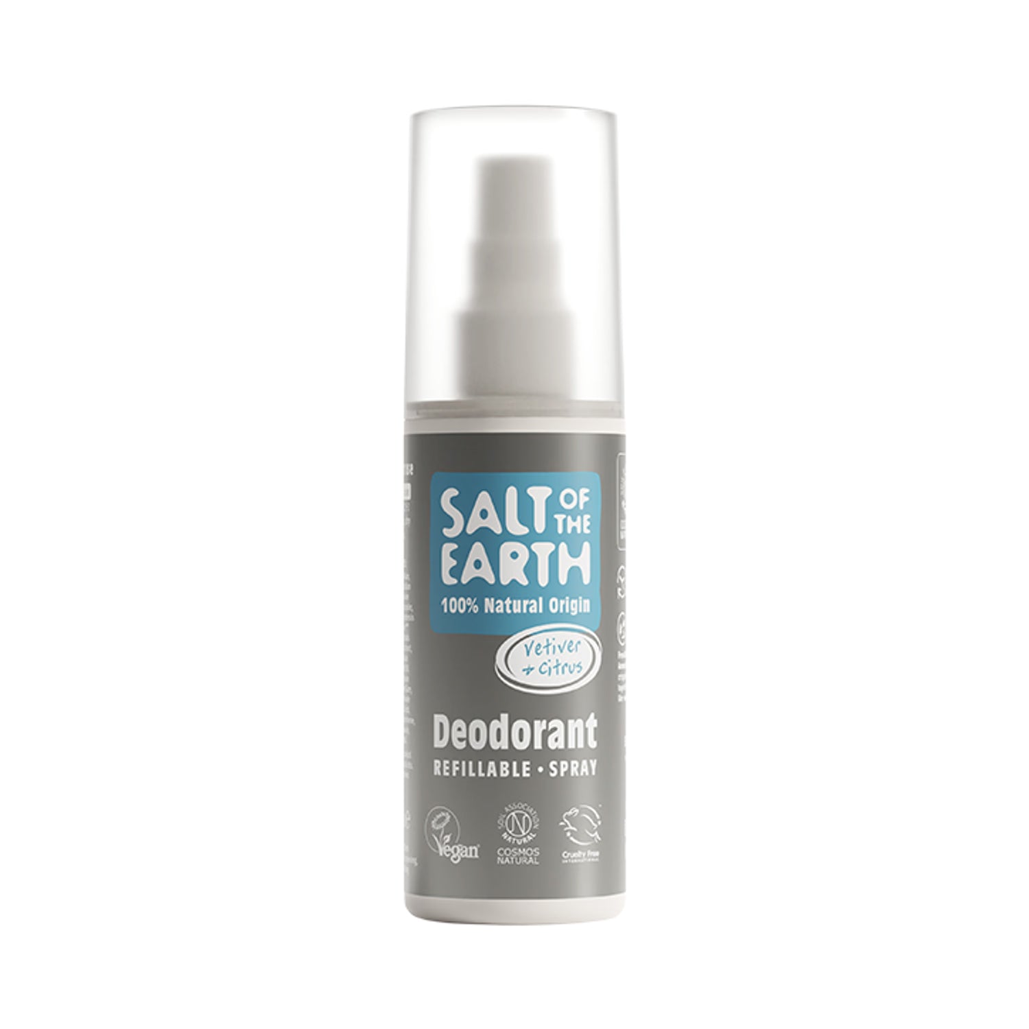 Salt of the Earth deodorant spray Vetiver & Citrus 100ml, imported from the UK