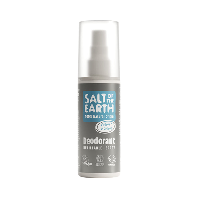 Salt of the Earth deodorant spray Vetiver & Citrus 100ml, imported from the UK