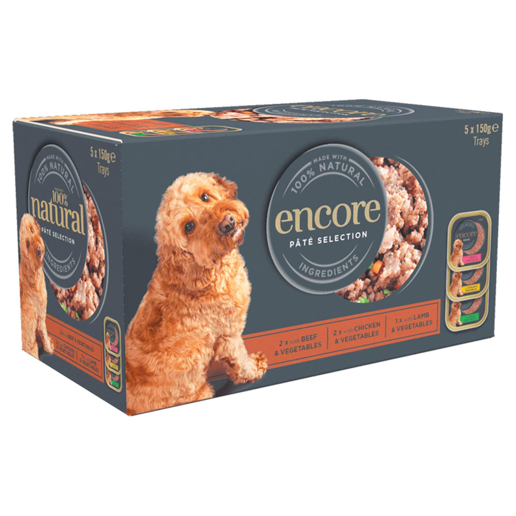 Encore Natural Paté Selection Dog Trays 5x150g