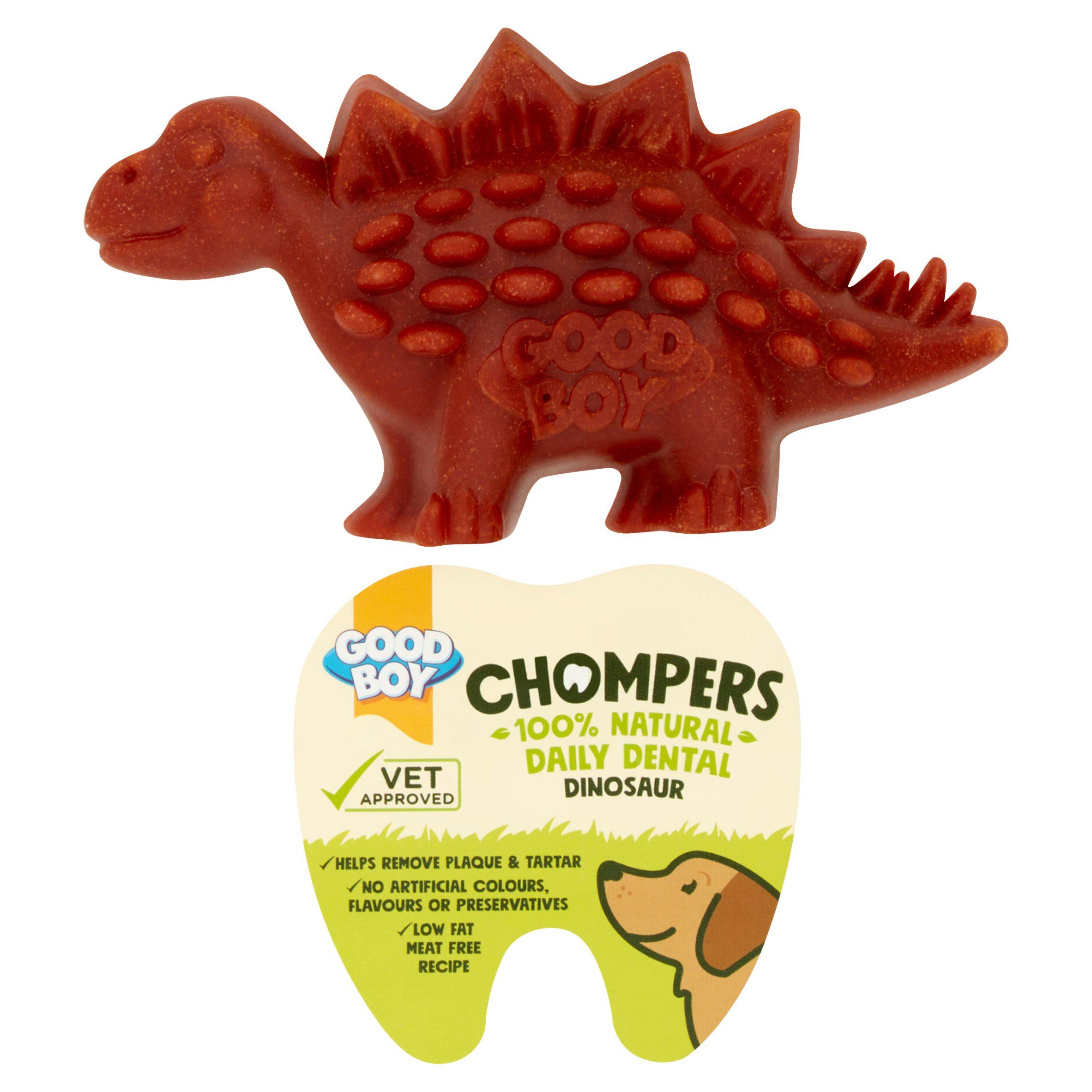 Good Boy Chompers 100% Natural Dental Dinosaur x1 60g GOODS Sainsburys   