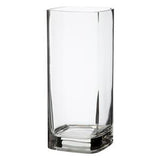 Habitat Small Round Edge Square Glass Vase - Clear GOODS Sainsburys   