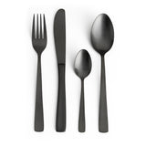 Habitat Satin Black Cutlery Set 16pc GOODS Sainsburys   