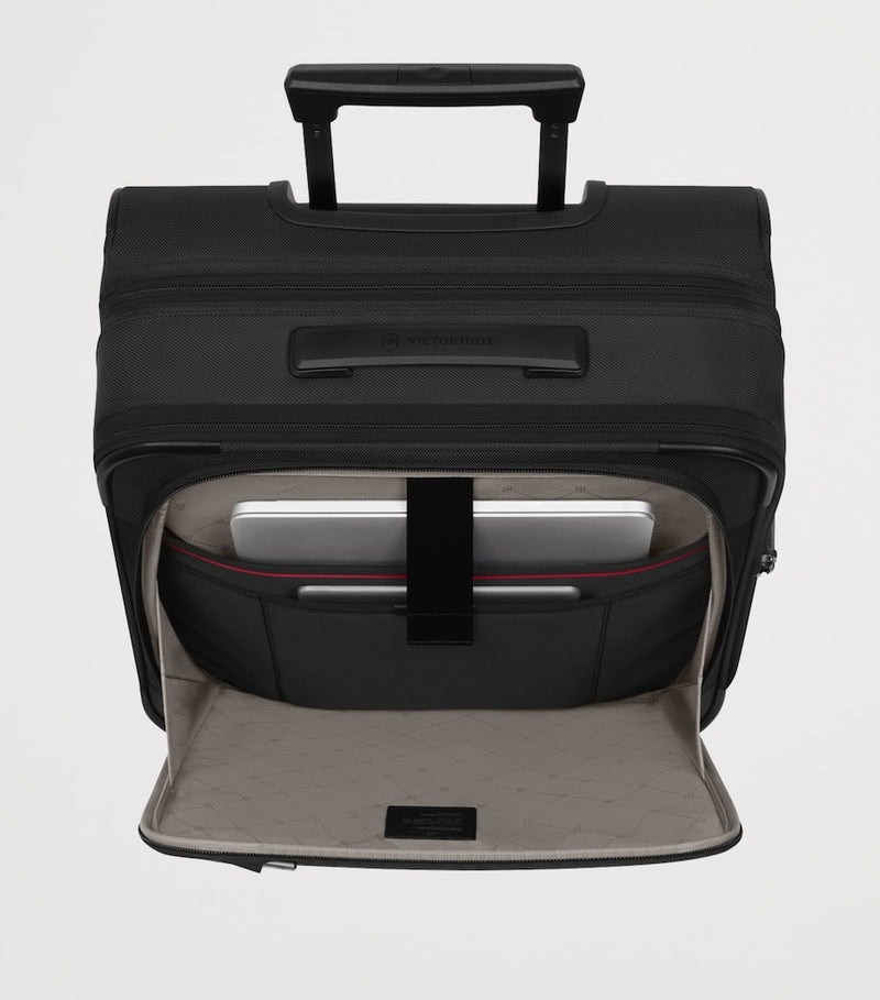 Victorinox carry-on spinner suitcase with removable garment sleeve, 55cm (British brand)