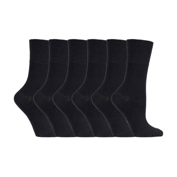 Gentle Grip 6 Pack Ladies Non Elastic Bamboo Socks