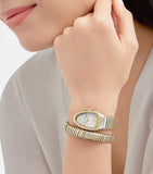 Bvlgari Serpenti Tubogas watch stainless steel yellow gold 35mm, imported from the UK