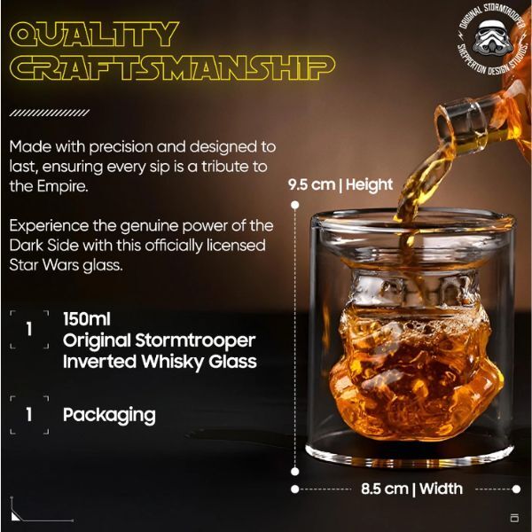 Thumbs Up Stormtrooper whiskey glasses set of 2 - British product