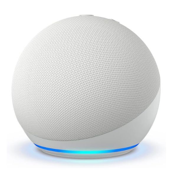 Amazon Echo Dot 5th generation white smart speaker, imported from the UK