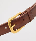 Saint Laurent leather rectangular buckle belt 3cm, UK version