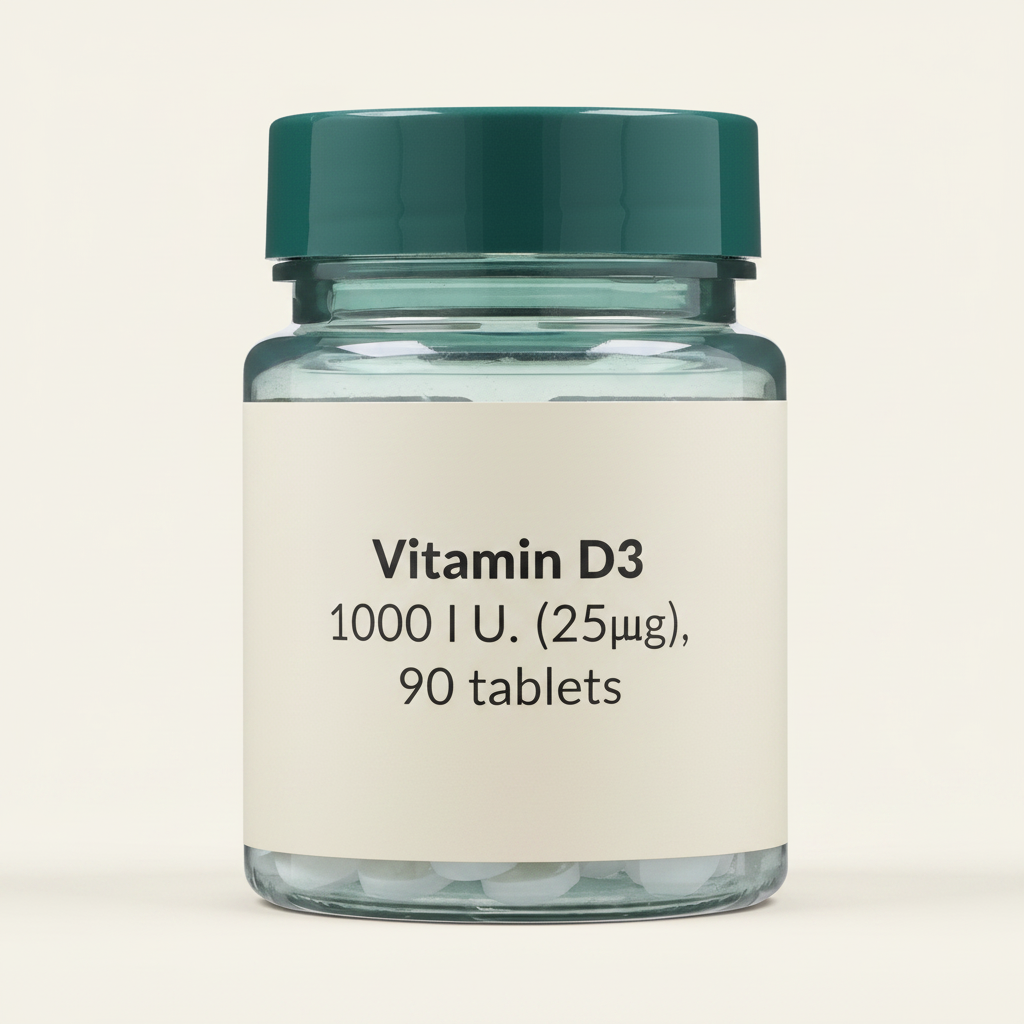 Holland & Barrett Vitamin D3 1000 I.U 25µg 120 Tablets