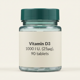 Holland & Barrett Vitamin D3 1000 I.U 25µg 120 Tablets
