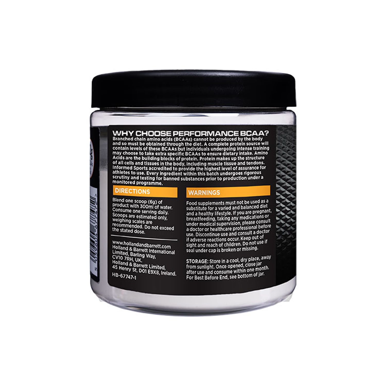 Performance BCAA pineapple and orange 300g, UK version
