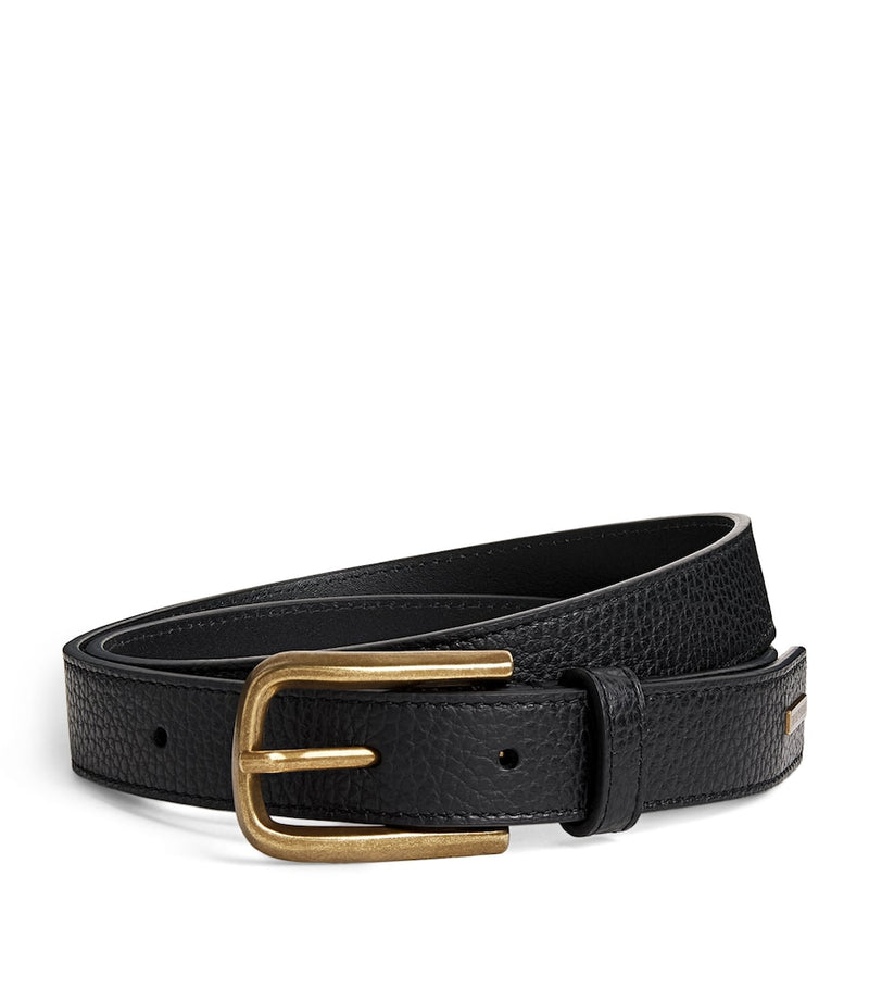 Emporio Armani grained leather belt - British product